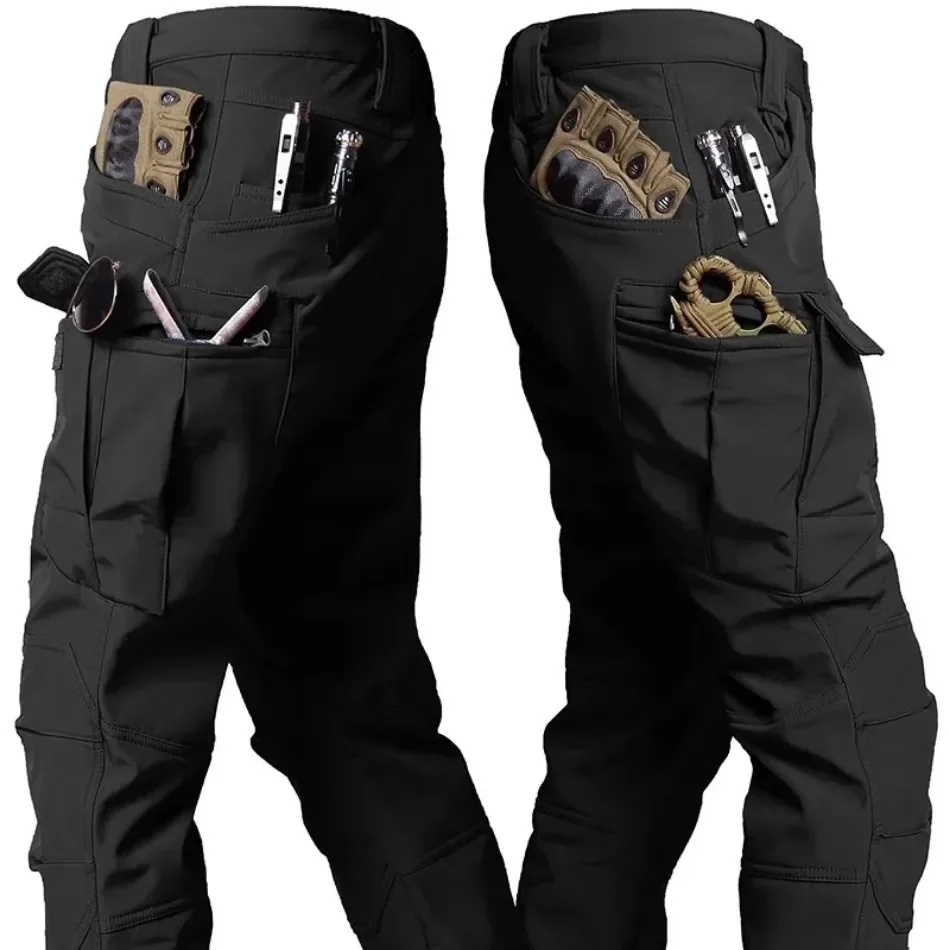 Fishing Pants Waterproof - Celana Kargo Taktis Bahan Fleece untuk