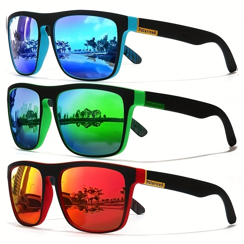 Fishing Sunglasses Polarized - 1/3PCS Kacamata Hitam Vintage Persegi Mewah