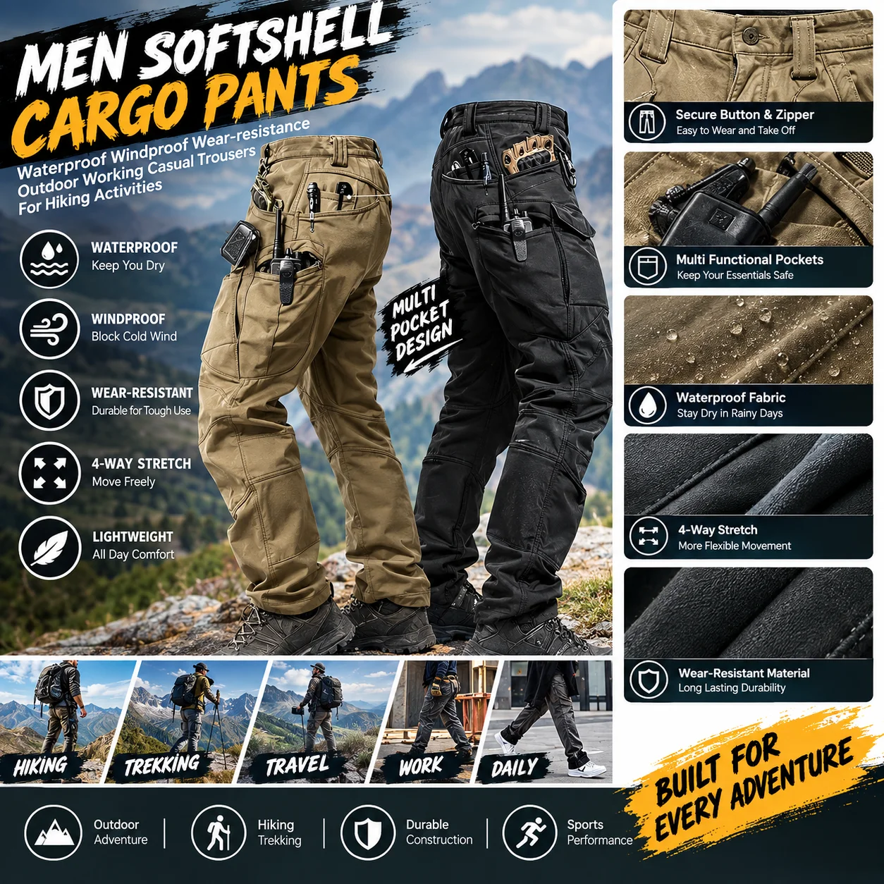 Celana Kargo Taktis Bahan Flee - Fishing Pants Waterproof ulasan dan harga