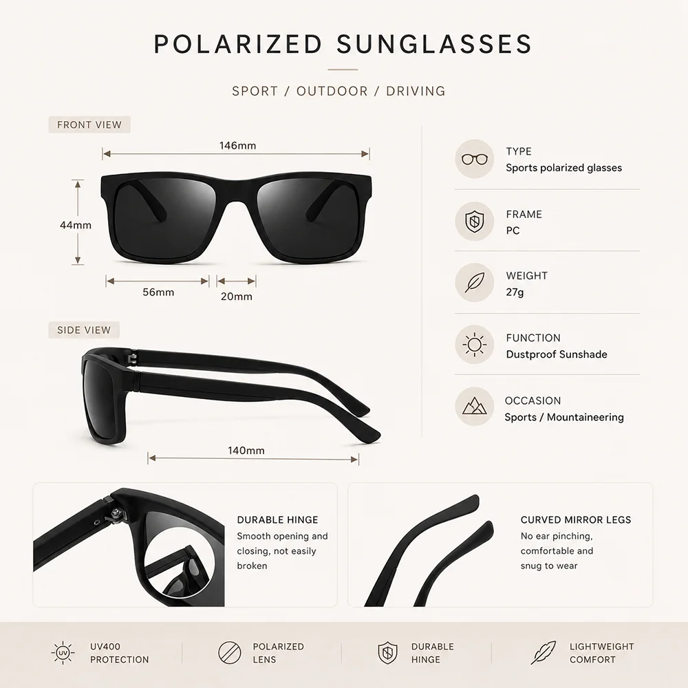 Kacamata Hitam Polarized Pria  - Fishing Sunglasses Polarized ulasan dan harga