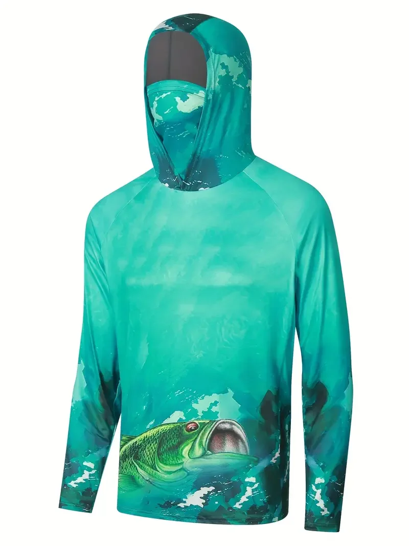 Baju Memancing dengan Tudung,  - Fishing Shirt Uv Protection ulasan dan harga