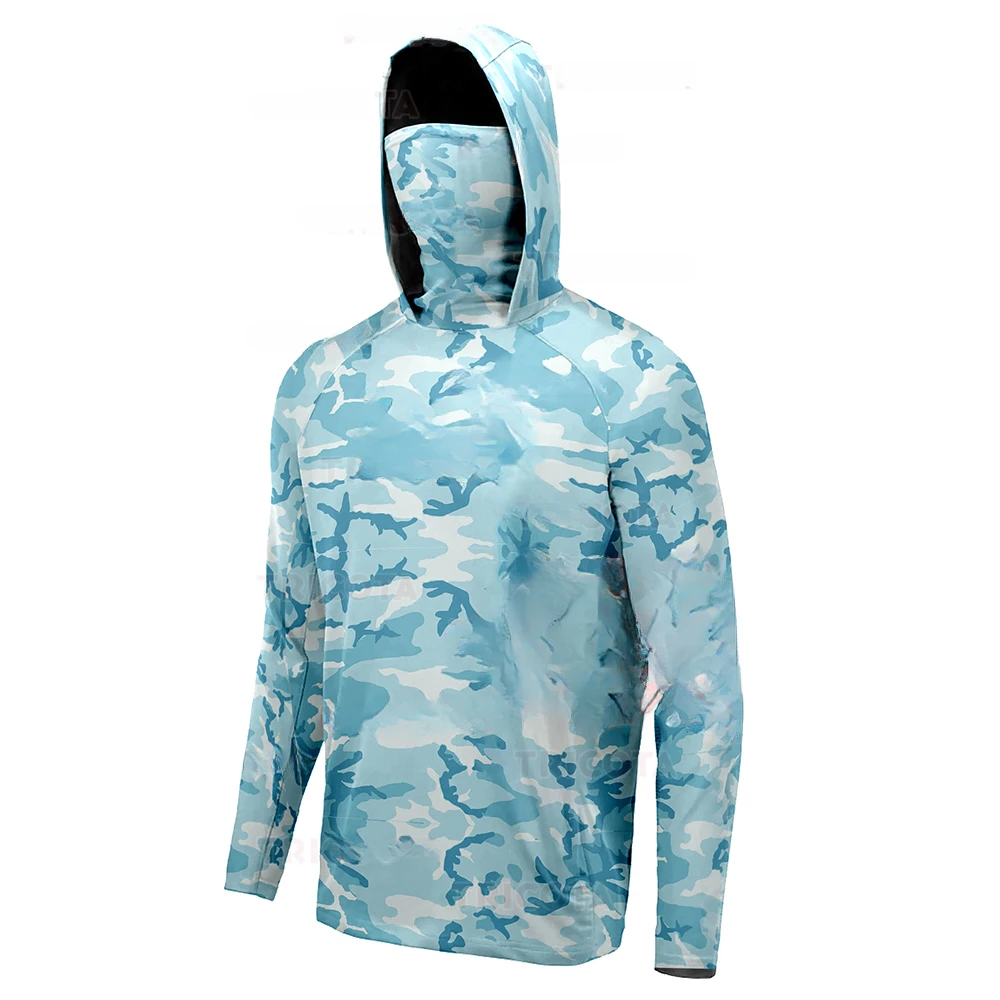 Kaos Hoodie Pancing Pria denga - Fishing Shirt Uv Protection ulasan dan harga